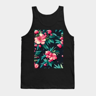 Pink cherry abstract artwork Tank Top